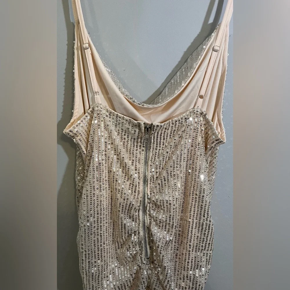 NEW Cowl Neck Sequin Mini Dress - Picture 6 of 11